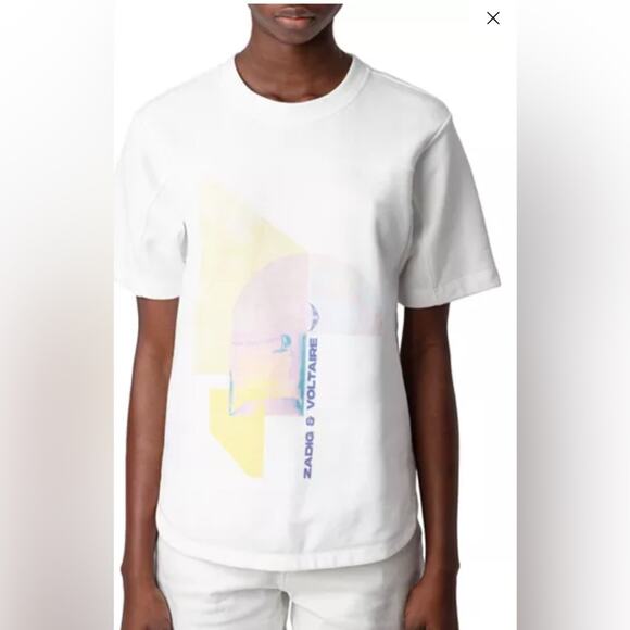 NWT Zadig & Voltaire Bow Mo Terry Palmer short sleeved sweatshirt. M - Picture 5 of 8